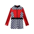 thumbnail image 3 of Aislor Combinaison de Course pour Filles, Combinaison pour Enfants Pilote de Course, Justaucorps à Manches Longues, Tenue de Course d'Halloween Carnaval, Rouge 8, 3 of 7