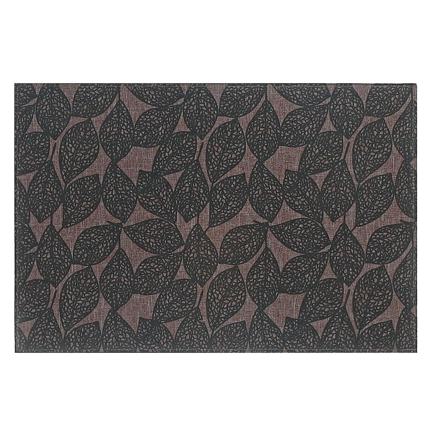 Set De Table Imprimé En Poly-Lin Leave Green - Lot De 12
