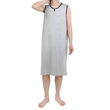 FhsagQ Pajamas Men's Pajamas Sleepwear Mens Nightgown Night Shirt for Sleeping Short Sleeve Nightgown Big and Tall Loose Kaftan Sleepwear Mens Pajamas Sleepwear Long Leg Blue White XXL