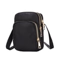 thumbnail image 2 of Body Bag Women Nylon, Ladies Purse Mini 3 Layer Zipper Shoulder Wallet Bag, Compact Portable, Adjustable Straps, Multifunctional As Shoulder Crossbody Bag, For Daily Outings, 2 of 6