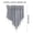 Grey, variant on 3PCS Beaded Triangle Sheer Valance Curtains for Living Room,Sheer Valance Curtains for Kitchen,Rod Pocket Farmhouse Window Valance,Bedroom Window Beaded Sheer Valance Curtains with Tassel