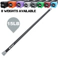 thumbnail image 2 of PRISP Weighted Exercise Workout Bar - Total Body Weight Bar for Home Gym, Fitness, Yoga and Strength Training, 2 of 7