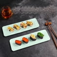 thumbnail image 4 of mtvxesu Plastic Sushi and Cake Serving Tray Long Rectangle Platter for Parties Entertaining 1-Piece, 4 of 6