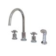 thumbnail image 1 of Kingston Brass Ks8721Dx Two Handle Widespread Kitchen Faucet With  Plastic Sprayer - Polished Chrome Finish, 1 of 1