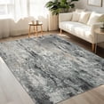 thumbnail image 2 of Modern Abstract Area Rug – Washable, Non-Slip, Low Pile Carpet for Living Room, Bedroom, Dining Room – Soft, Mark Resistant, Pet-Friendly, Grey, 5x7ft (152x213cm), USA Stock, 2 of 8