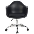 thumbnail image 4 of Hodedah Chaise de Bureau/bureau Pivotante Réglable Arrière en Plastique en Noir, 4 of 7