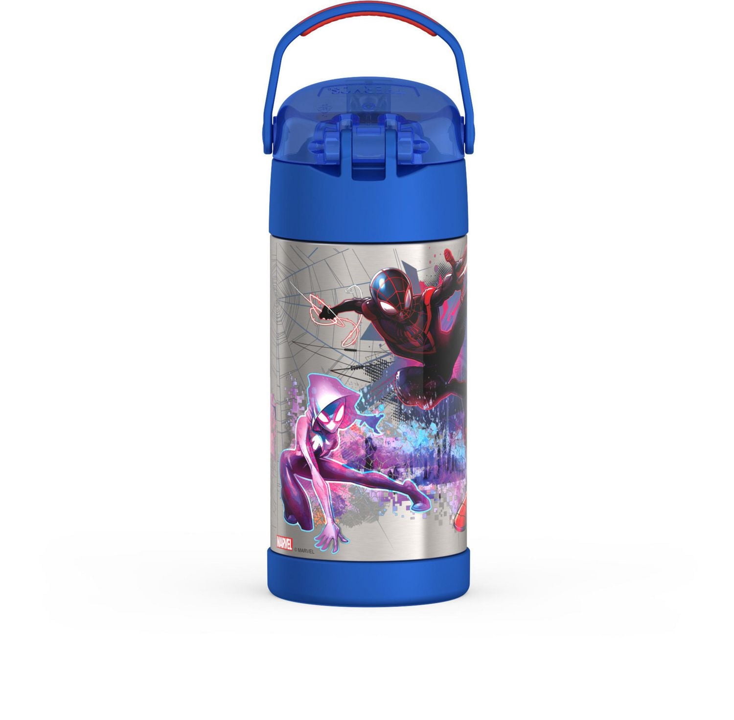Thermos Kids Bouteille d'eau isolée sous vide avec paille rabattable, 355 ml, Bluey
