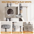 thumbnail image 4 of Cat Tree, 66.9-Inch Cat Tower with Litter Box Enclosure, with Hammock, Washable Cushions, 4 of 7