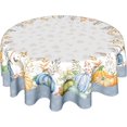 thumbnail image 1 of Nappe d'Automne Bleue Ronde 60 Pouces Orange Aquarelle Citrouille Nappe d'Automne Récolte Action de Grâce Style Ferme Housse de Table Décorative pour Maison Cuisine Salle à Manger Intérieur Extérieur Fête Pique-Nique, 1 of 6