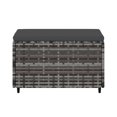 thumbnail image 3 of vidaXL Garden Footrests with Cushions 2 pcs Grey Poly Rattan, 3 of 5
