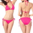 thumbnail image 1 of ylioge Womens Swimsuits Bikini Sets Two-Piece Solid Thongs Bathing Suits, 1 of 6