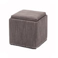 thumbnail image 1 of Chase Fabric Ottoman With Flip Tray Lid (Charcoal Gray), 1 of 4
