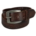 thumbnail image 1 of CTM® Ceinture de Bride en Cuir Usé avec Perforations (Hommes), 1 of 2