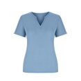 thumbnail image 4 of Jsaierl Ribbed Knit Tank Tops for Women Solid Color Notched V Neck Short Sleeve Shirts Daily Going Out Basic Tees Tops, 4 of 6