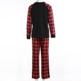 thumbnail image 3 of Kmbangi Christmas Family Pajamas Set, Plaid Letter Print Tops+Pants/Romper, 3 of 8