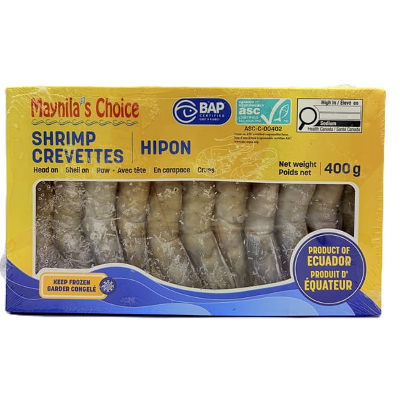 Maynila's Choice White Shrimp Hipon in Box, Maynila's Choice White Shrimp Hipon 30- 40 400g