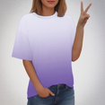 thumbnail image 1 of Blouses pour Femmes, T-shirt Imprimé de Mode pour Femmes à Manches Courtes, Blouse à Col Rond, Hauts Décontractés, 1 of 5