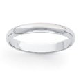 thumbnail image 2 of Bague Alliance Demi-Ronde en Platine 3 mm Taille 9,5 Classique à Dôme, 2 of 10