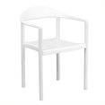 thumbnail image 1 of Bowery Hill Plastic Cafe Stack Stacking Chair in White, 1 of 2