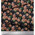 thumbnail image 3 of Soimoi Orange Rayon Fabric American Robin,Insect & Flower Print Sewing Fabric BTY 56 Inch Wide, 3 of 3