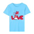 thumbnail image 5 of Pisexur T-shirt de la Saint-Valentin Haut T-shirt de la Saint-Valentin pour Femme Amour Imprimé T-shirt à Manches Courtes Haut à Manches Courtes Col Rond Haut/chemise, 5 of 5