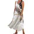 thumbnail image 1 of TJAZFJPA Robe de Douche Nuptiale pour Femme Mode Col Rond Décontractée Imprimé Pissenlit 3D Sans Poignets Poche Longue Robe Débardeur Robe Décontractée Châles et Étoles pour Robes de Soirée Petite Robe Noire, 1 of 6