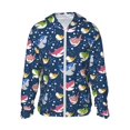 thumbnail image 1 of Vsdgher Chandails à Capuchon Colorés à Imprimé de Requin pour Adultes, Maillot Dermoprotecteur pour Hommes Femmes, Chandails de Pêche à Manches Longues avec Protection Solaire pour Course Athlétique Natation-Xx-Grand, 1 of 7