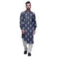 thumbnail image 2 of Atasi Kurta Traditionnel en Rayonne Imprimée à Col Mandarin pour Hommes Chemise Décontractée, 2 of 6