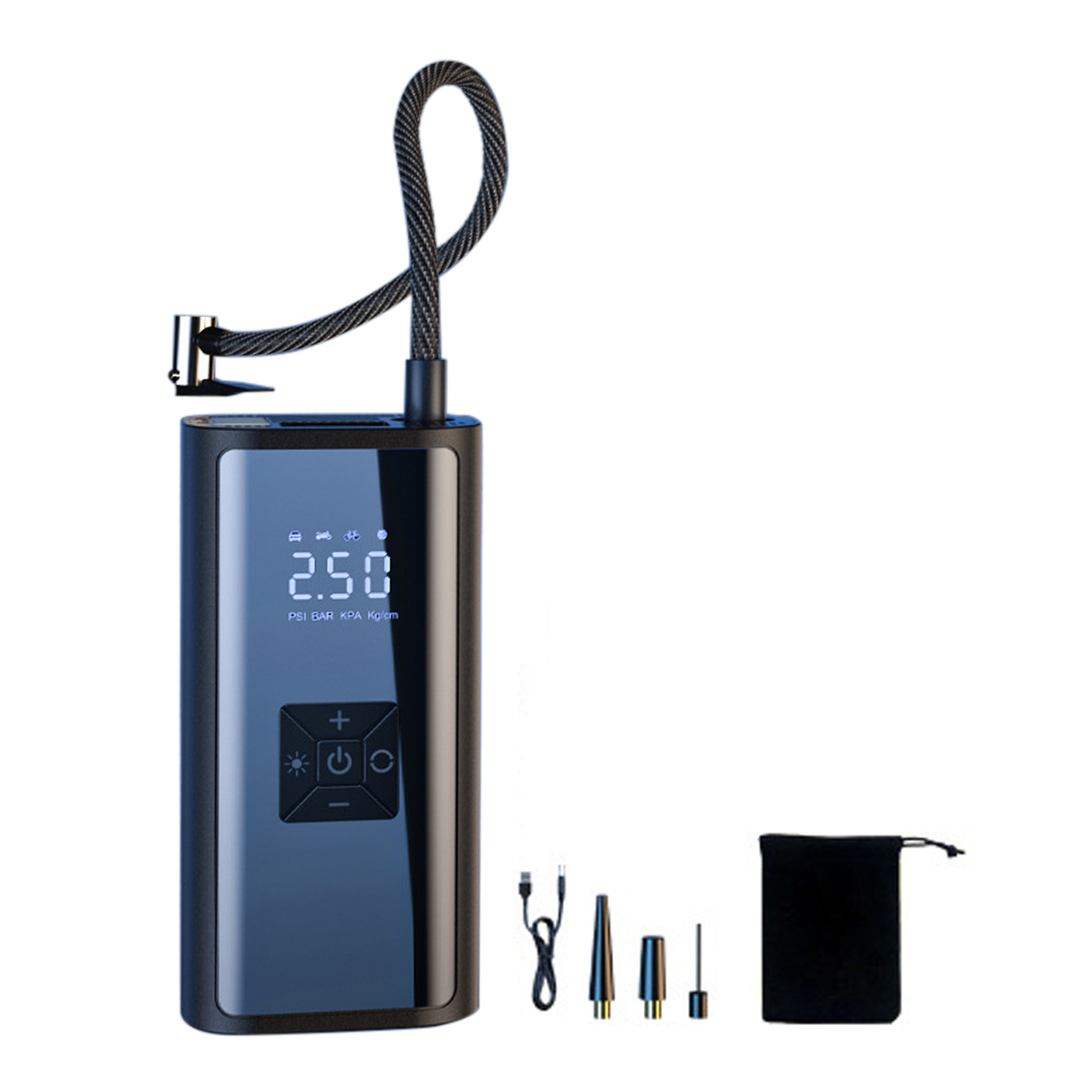 Portable Air Compressor for Car Tires Fast Air Pump Tire Inflator Accurate Pressure Digital Display