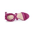 thumbnail image 4 of BLISSFUL STEP Women's Sandals Solid Color Mid Block Heels Lace up Sandals Hot Pink 6.5, 4 of 7