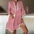 thumbnail image 4 of Ketyyh-chn99 Robes pour Femmes Été Robe Maxi Robe de Plage Automne Décontractée Ample Robe Mini Rouge,2TG, 4 of 4