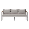 thumbnail image 2 of Cannes Aluminum Patio Sectional Set, White, 2 of 11