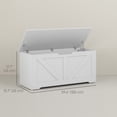 thumbnail image 3 of HOMCOM Coffre de Rangement pour Salon, Banc de Rangement, 39,4 Po L, Blanc, 3 of 10