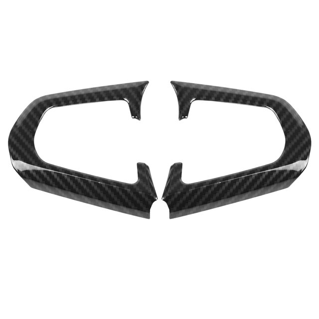 Carbon Fiber Style Car Interior Steering Wheel Button Frame Trim for BMW 5 Series G30 2017-2018