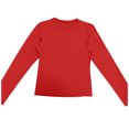 thumbnail image 4 of Hiiyo T-Shirt à Manches Longues à Col Rond pour Femme Grande Taille, Uni, Décontracté, Ajusté, sous-Vêtement, Rouge TTTG, 4 of 4