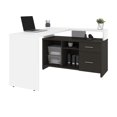 thumbnail image 4 of Bestar Equinox 56W L-Shaped Desk in white & deep grey, 4 of 7
