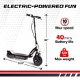thumbnail image 2 of Razor E100 Kids Ride On 24V Motorized Powered Electric Kick Scooter Toy, Black, 2 of 8