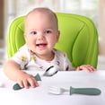 thumbnail image 3 of RKSTN stainless steel children fork spoon 304 Stainless Steel Children's Fork Spoon-piece Set With Handle Baby Eating Spoon Training Chopstick Set, 3 of 4