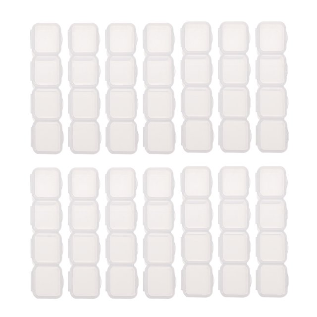 Miangastore Decorative Storage Box Beads Painting Boxes White Plastic 20Set 4.1X1X1In