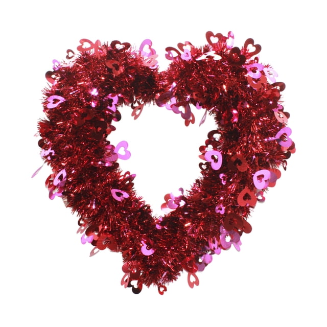 A Decorative Heart Wreath For Holiday And Party Decorations Crafted From Lifelike Plastic Material With Realistic Appearance For Various Settings