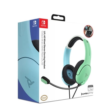 PDP AIRLITE Wired Headset: Blue & Green - Nintendo Switch, Nintendo Switch Lite, & Nintendo Switch - OLED Model