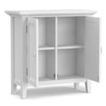 thumbnail image 3 of Simpli Home Redmond Solid Wood 32 " Transitional Low Storage Cabinet in White, 3 of 15