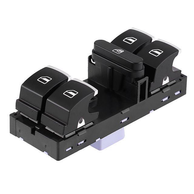 6 Pcs Interrupteur de Commande Maître, Rétroviseur de Voiture pour MK5 MK6 Lapin B6 3C