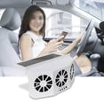 thumbnail image 4 of Solar Powered Car Cooler, 3 Fans White Easy To Install Car Exhaust Ventilation Fan  For Cars, 4 of 8