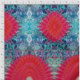 thumbnail image 2 of Soimoi Moss Georgette Fabric Floral & Feather Panel Print Fabric by Yard 42 Inch Wide, 2 of 3