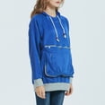 thumbnail image 4 of Penkiiy Hoodies pour Femmes Mode Femmes Décontracté Fermeture Éclair Col Roulé Manches Longues Blouse Pull Tops Vêtements Bleus Y2K, 4 of 5