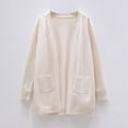 thumbnail image 2 of Girls Loose Pocket Knitted Cardigan Sweater Solid Color Casual Jacket, 2 of 7