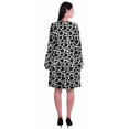 thumbnail image 4 of Moomaya Robe d'Été Fluide à Manches Longues Imprimée pour Femmes, Longueur Genou, Évasée, 4 of 6