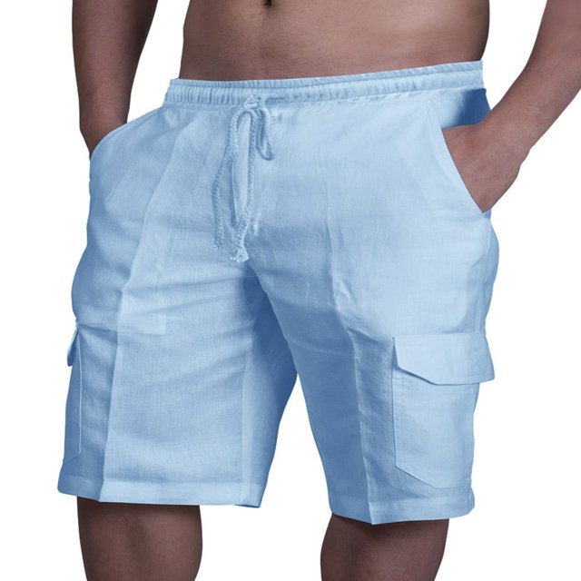 Solid Color Cargo Pants for Men‘s Summer Style Slim Fit Casual Shorts