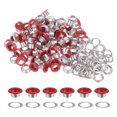 thumbnail image 1 of Unique Bargains 100PCS Grommets Eyelets 3/10 Inch (8mm) ID Hole Metal Self Backing Eyelet with Washers for Leather Red, 1 of 7